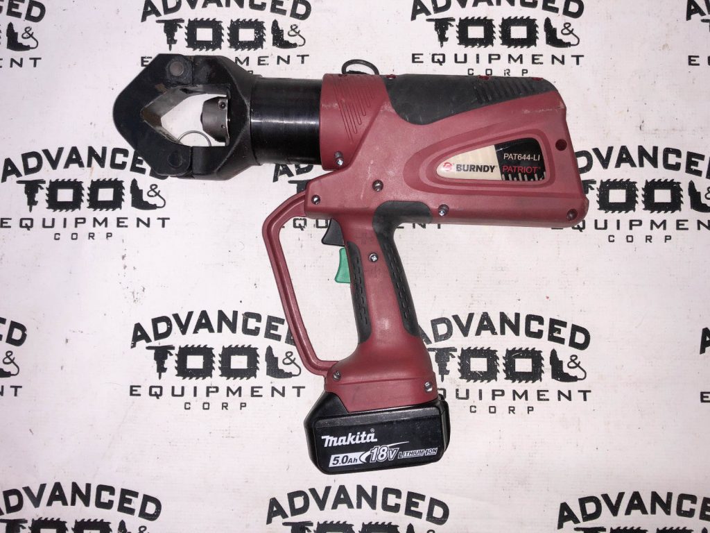 Burndy PAT644L1 Hydraulic Self Contained Battery Actuated Crimping Tool 11 Ton Advanced Tool