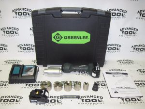 Greenlee LS100X Stainless Steel Punch Set Knockout Kit w/ Charger, Dyes, Case