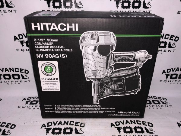 NEW Hitachi NV90AGS 1-3/4-Inch to 3-1/2-Inch Coil Framing Nailer