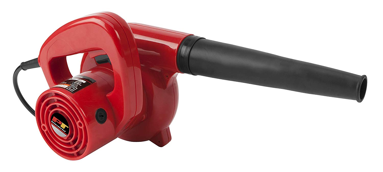 New High-powered 600 W 75 MPH Mini Garage Blower w/ Vacuum Bag and Nozzle,  Red