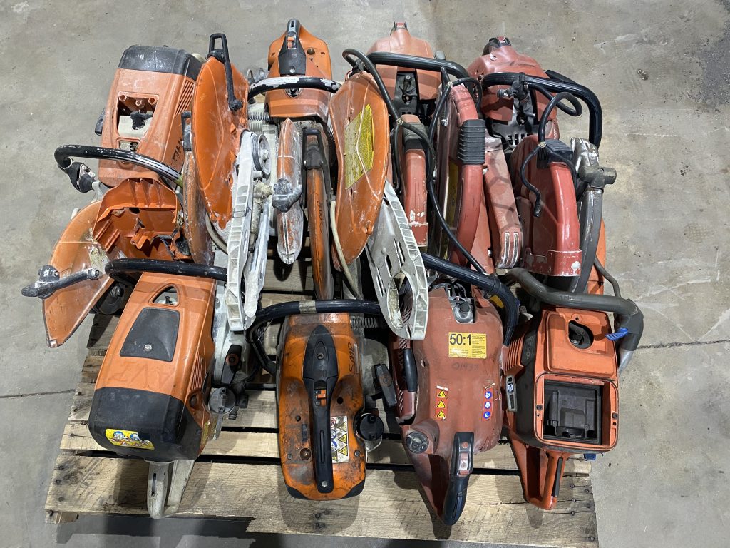 Pallet Of (8) Stihl Hilti Husqvarna Concrete Saws AsIs Advanced Tool