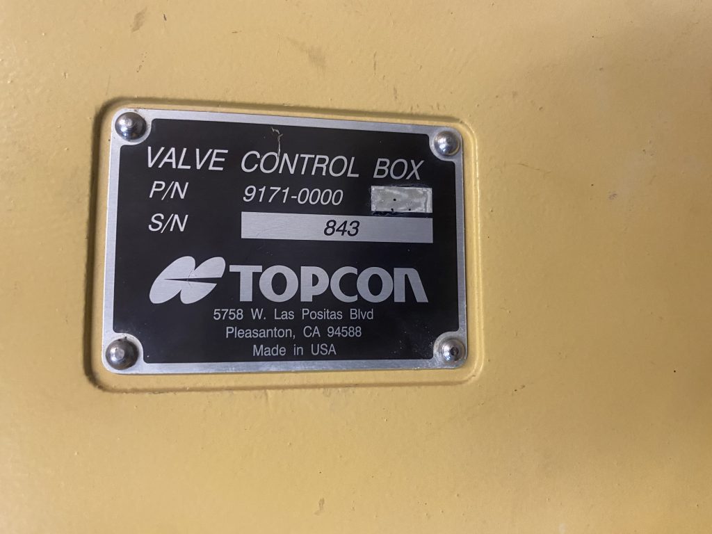 Topcon 91710000 Valve Control Box Advanced Tool & Equipment