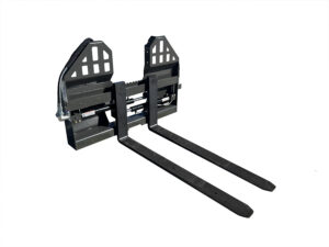 CID Heavy Duty Hydraulic Walk-Through Pallet Fork Attachment For Skid Steer