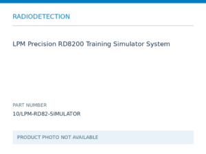 Radiodetection LPM Precision RD8200 Training Simulator System